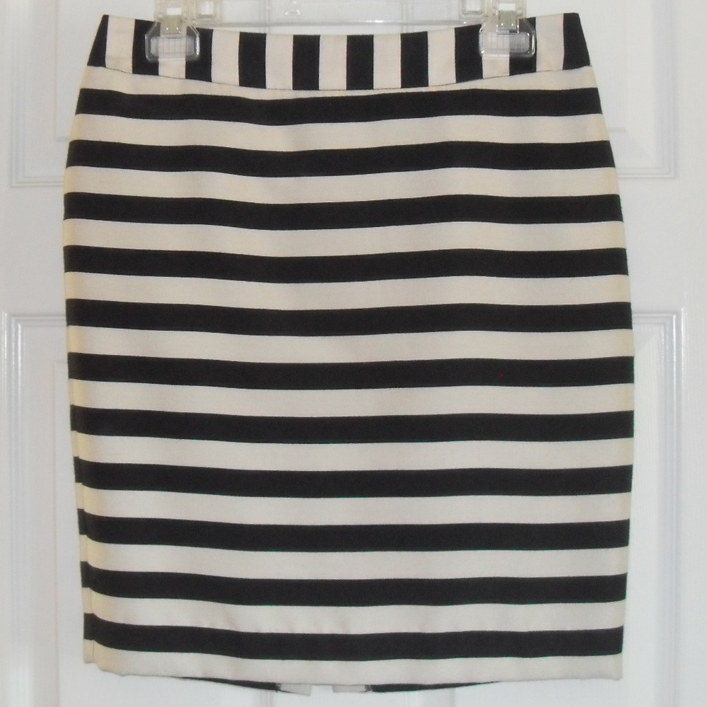 Black and White Striped Skirt, Size 4P